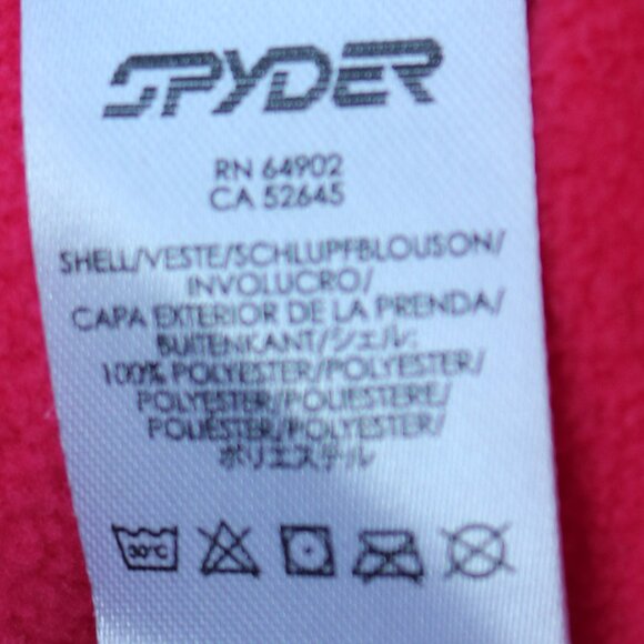 Spyder Core Orange & Pink Heather Text Full Zip Ski Sweater Jacket Sz XL - Picture 12 of 13
